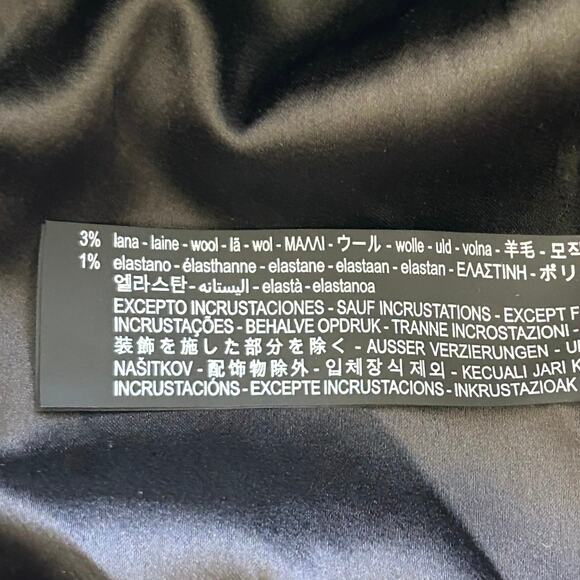 Zara Sequin Bomber Jacket Full Zip Black Denim - Picture 12 of 16